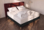 Pack lit complet 160x200 cm - Matelas + Sommier Noir + 2 oreillers + Couette - Balmoral