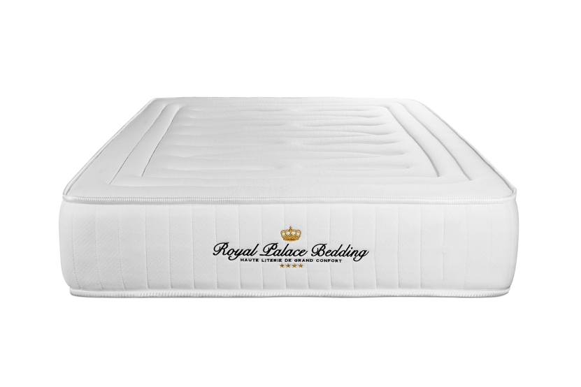 Ensemble Matelas Sommier 90x190 cm - Sommier Blanc (déjà monté) - Nottingham