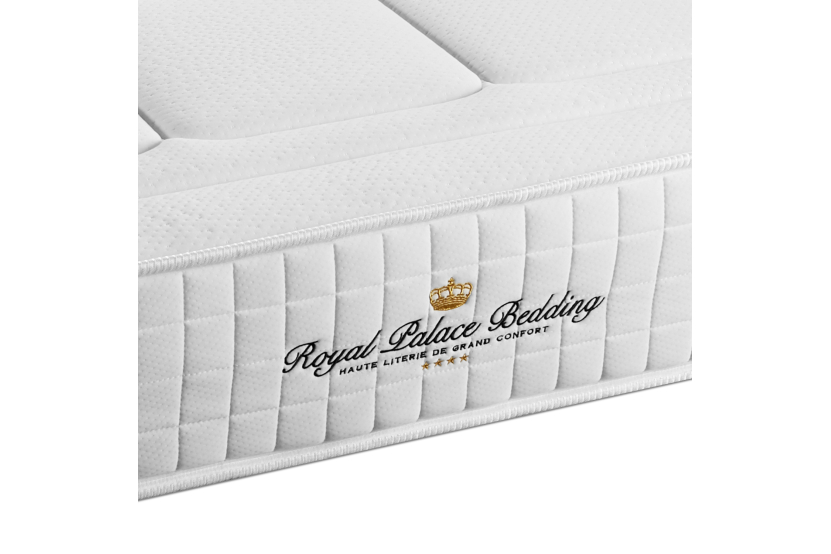 Ensemble Matelas Sommier 140x200 cm - Sommier Blanc (déjà monté) - Balmoral
