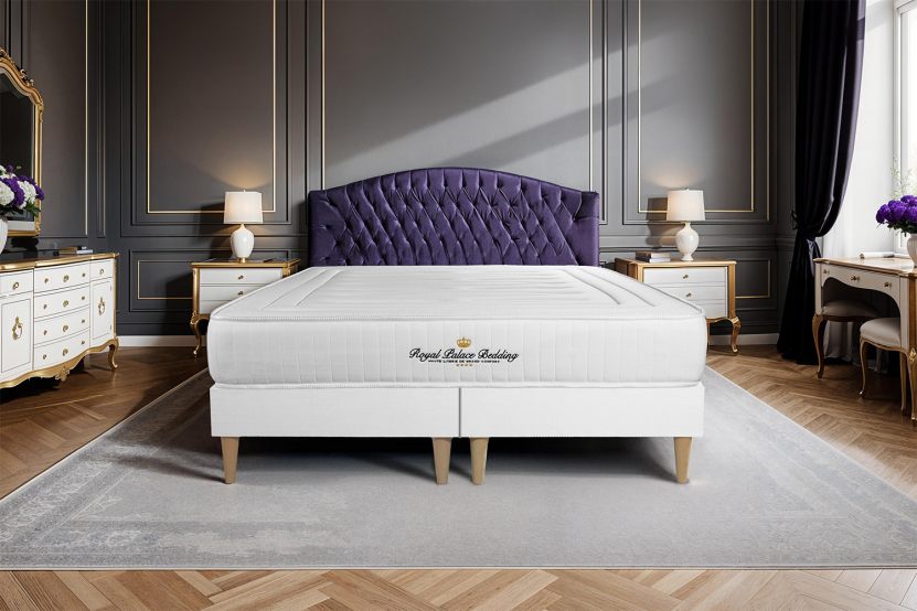 Ensemble Matelas Sommier 180x200 cm - 2 Sommiers Blanc - Nottingham