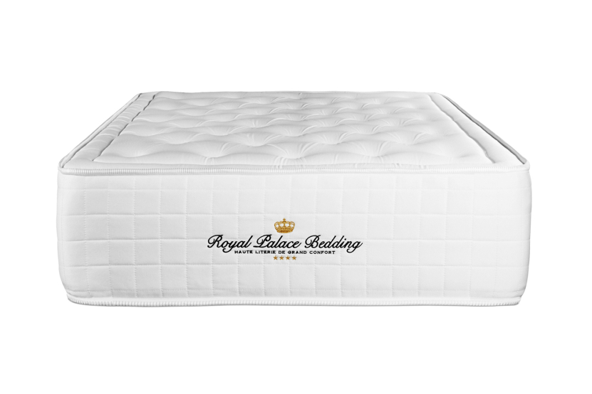 Ensemble Matelas Sommier 90x190 cm - Sommier Noir (en kit) - Buckingham