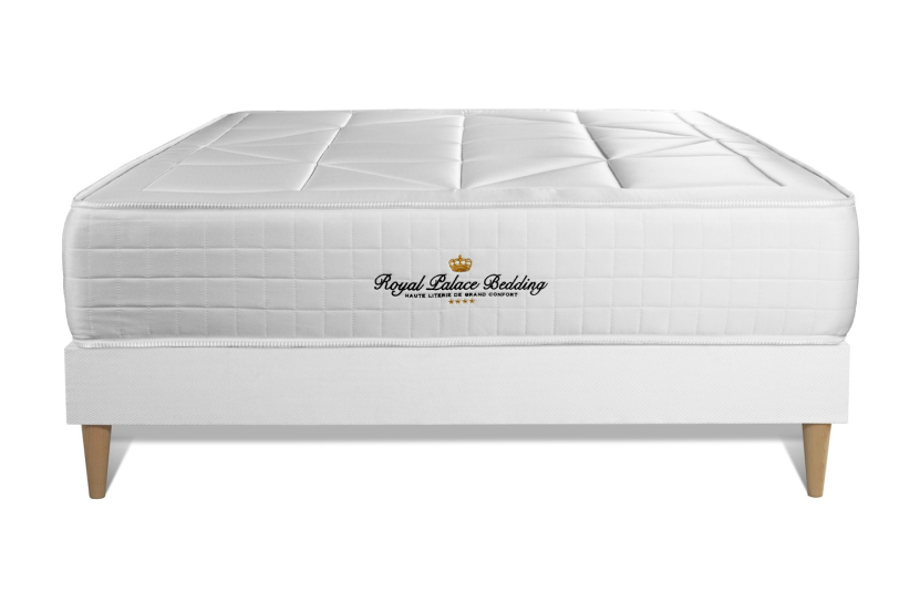 Ensemble Matelas Sommier 150x200 cm - Sommier Blanc (en kit) - Windsor