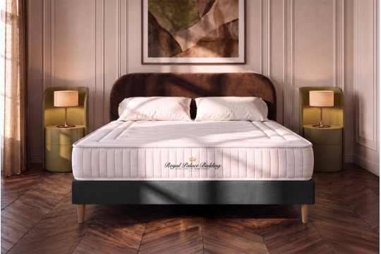 Ensemble Matelas Sommier 140x200 cm - Sommier Noir (déjà monté) - Nottingham