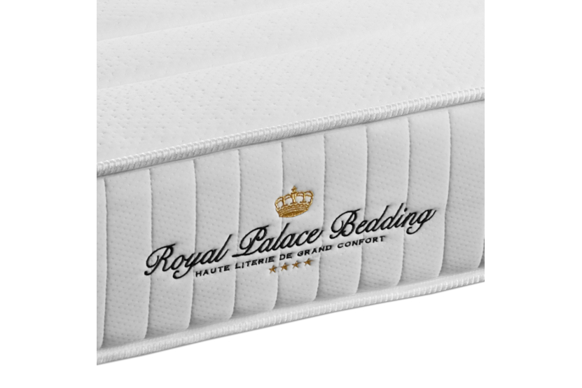 Ensemble Matelas Sommier 90x190 cm - Sommier Noir (déjà monté) - Lancaster