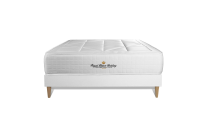 Ensemble Matelas Sommier 140x200 cm - Sommier Blanc (déjà monté) - Windsor