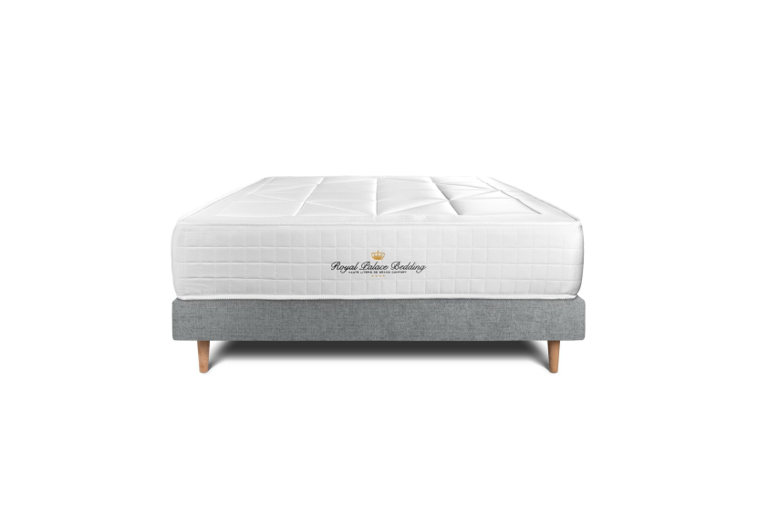 Ensemble Matelas Sommier 160x200 cm - Sommier Gris (déjà monté) - Windsor