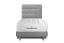 Lit 90x190 avec Sommier et Matelas  - Sommier Gris + Tête de lit Capitonnée - Windsor