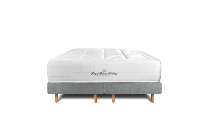 Ensemble Matelas Sommier 160x200 cm - 2 Sommiers Gris (déjà monté) - Windsor