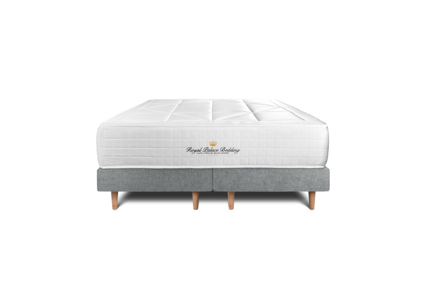Ensemble Matelas Sommier 160x200 cm - 2 Sommiers Gris (déjà monté) - Windsor