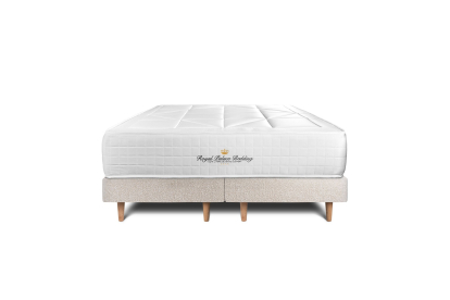 Ensemble Matelas Sommier 200x200 cm - 2 Sommiers Beige Clair (déjà monté) - Windsor