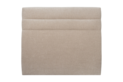 Tête de lit 140 cm Lignes - Tissu Toile Natté Beige Brun