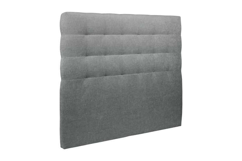 Tête de lit 180 cm Capitonnée - Tissu Toile Natté Gris Anthracite