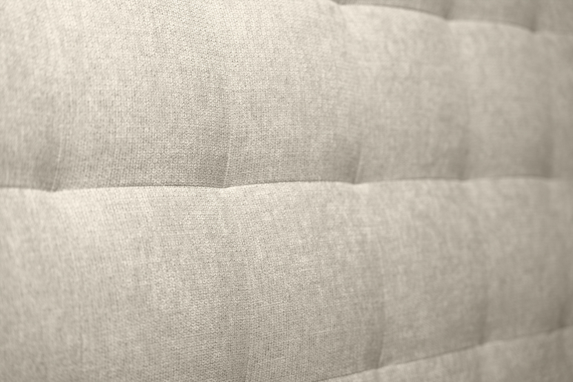 Tête de lit 160 cm Capitonnée - Tissu Toile Natté Beige Clair
