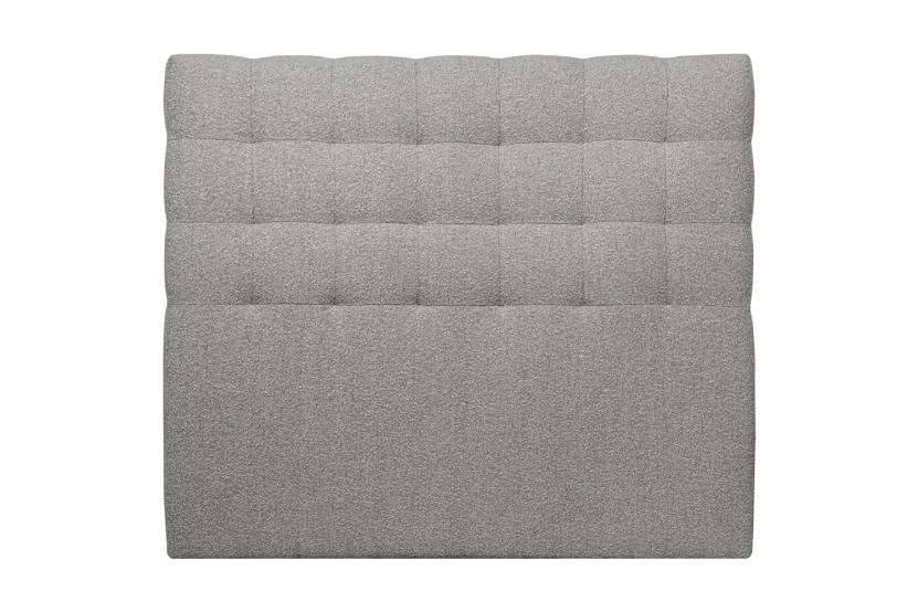 Tête de lit 150 cm Capitonnée - Tissu Bouclette Gris