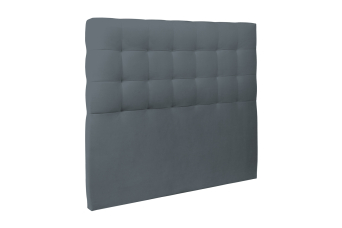 Tête de lit 200 cm Capitonnée - Tissu Velours Gris Anthracite