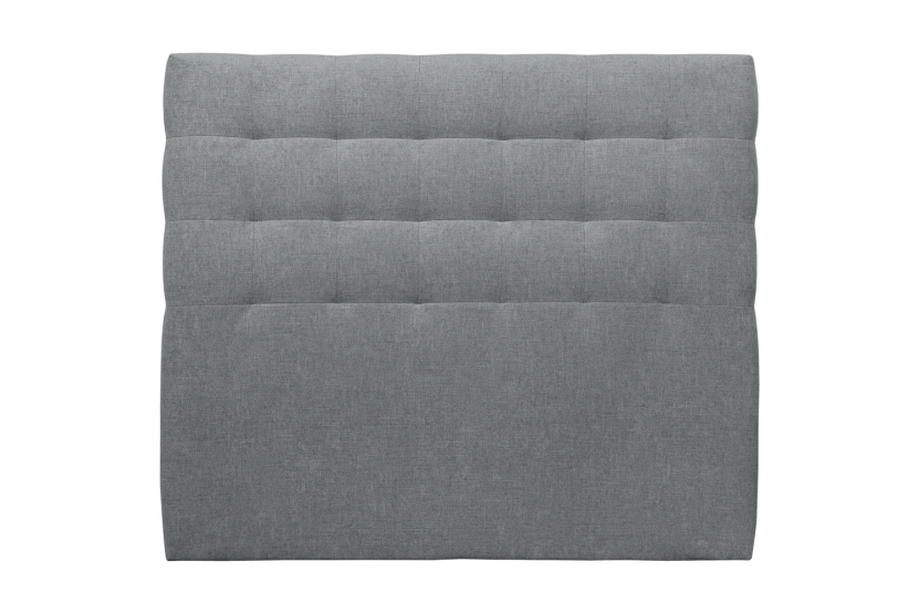 Tête de lit 150 cm Capitonnée - Tissu Toile Natté Gris Anthracite