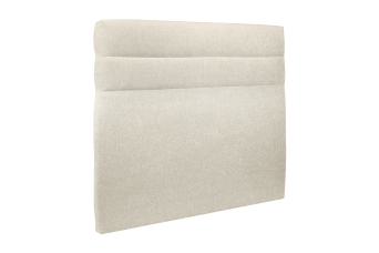 Tête de lit 140 cm Lignes - Tissu Toile Natté Beige Clair