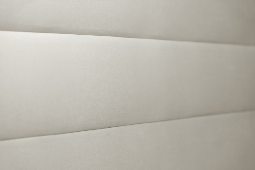 Tête de lit 135 cm Lignes - Tissu Velours Taupe