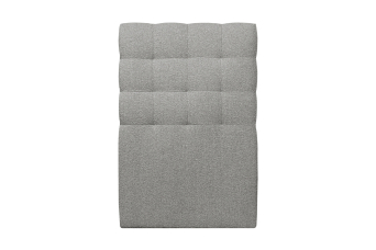 Tête de lit 90 cm Capitonnée - Tissu Bouclette Gris