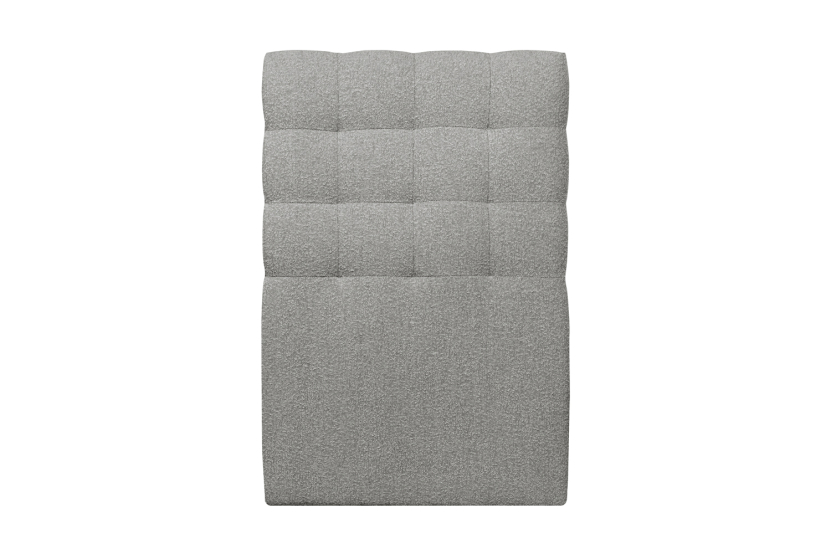 Tête de lit 90 cm Capitonnée - Tissu Bouclette Gris