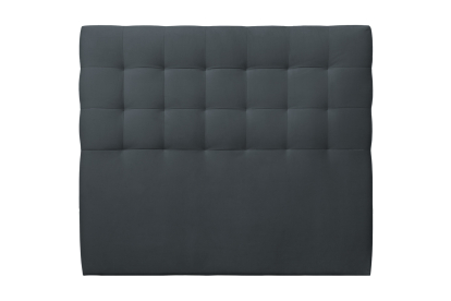 Tête de lit 200 cm Capitonnée - Tissu Velours Gris Anthracite