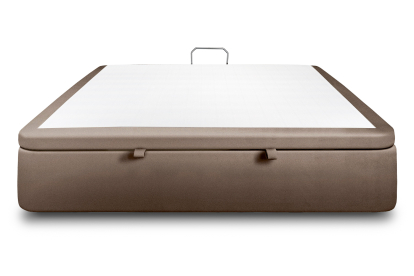 Sommier Coffre 160x200 cm - Velours - Taupe