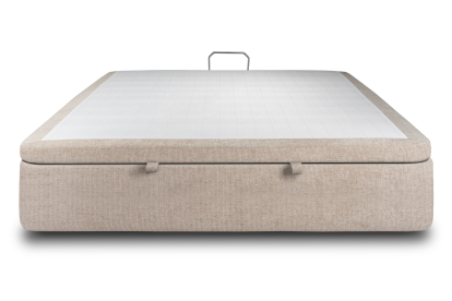 Sommier Coffre 140x200 cm - Toile nattée  - Beige brun