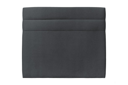 Tête de lit 140 cm Lignes - Tissu Velours Gris Anthracite