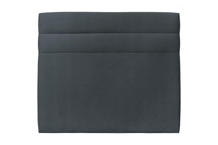 Tête de lit 140 cm Lignes - Tissu Velours Gris Anthracite
