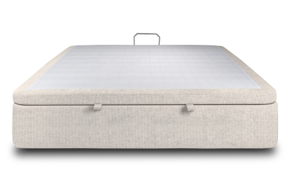 Sommier Coffre 140x200 cm - Toile nattée  - Beige clair