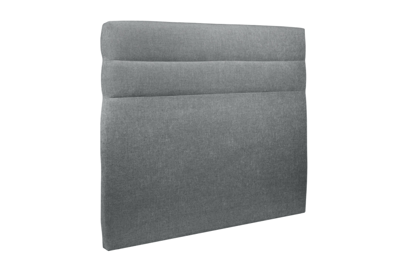 Tête de lit 160 cm Lignes - Tissu Toile Natté Gris Anthracite