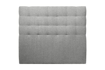 Tête de lit 160 cm Capitonnée - Tissu Bouclette Gris