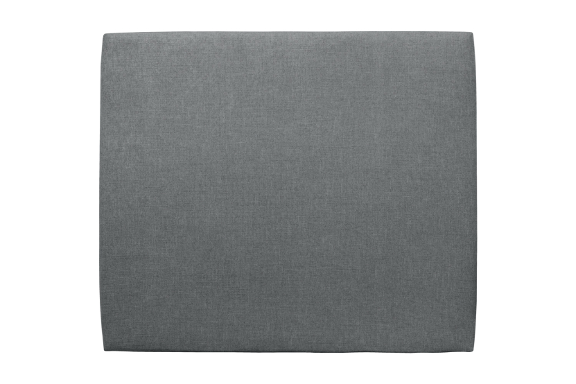 Tête de lit 135 cm Tapissée - Tissu Toile Natté Gris Anthracite
