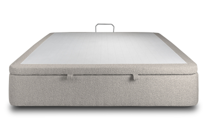 Sommier Coffre 180x200 cm - Bouclette - Gris