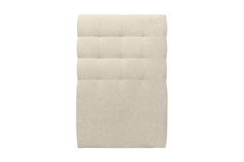 Tête de lit 90 cm Capitonnée - Tissu Toile Natté Beige Clair
