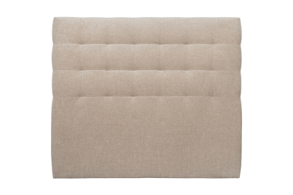 Tête de lit 200 cm Capitonnée - Tissu Toile Natté Beige Brun