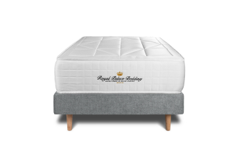 Ensemble Matelas Sommier 90x200 cm - Sommier Gris (déjà monté) - Windsor