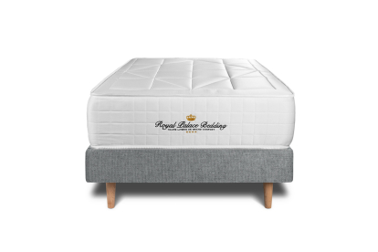 Ensemble Matelas Sommier 90x200 cm - Sommier Gris (déjà monté) - Windsor