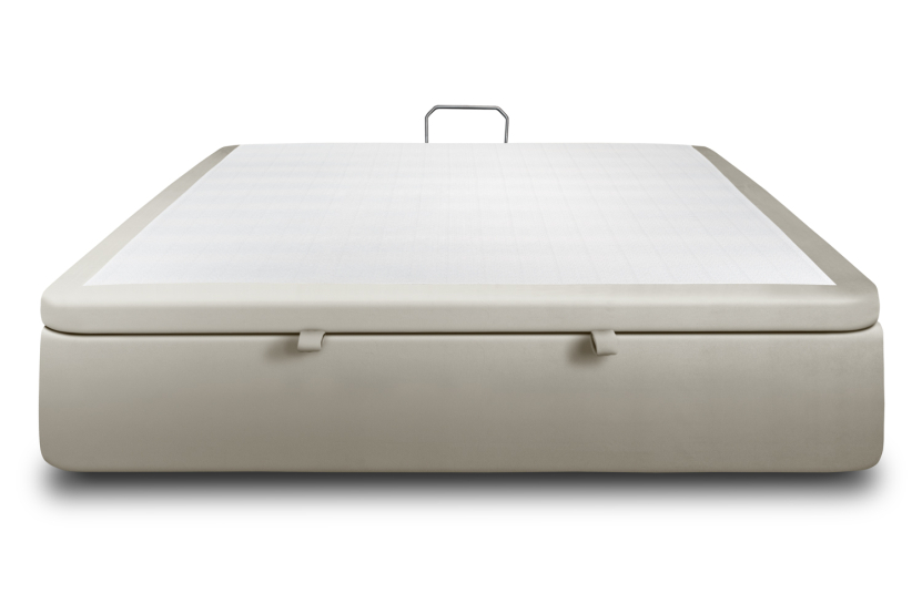 Sommier Coffre 200x200 cm - Velours - Taupe