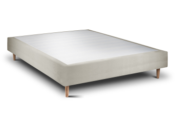 Sommier Tapissier 160x200 cm (déjà monté) - Velours - Taupe