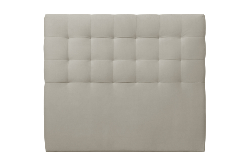 Tête de lit 140 cm Capitonnée - Tissu Velours Taupe