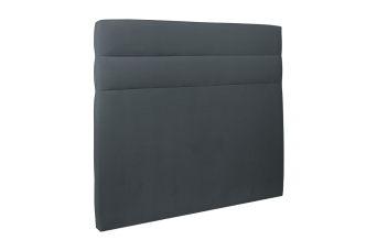 Tête de lit 180 cm Lignes - Tissu Velours Gris Anthracite