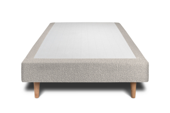 Sommier Tapissier 80x200 cm (déjà monté) - Bouclette - Gris