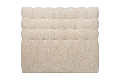 Tête de lit 180 cm Capitonnée - Tissu Bouclette Beige Clair