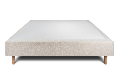 Sommier Tapissier 140x190 cm - H35 cm - Bouclette - Beige clair