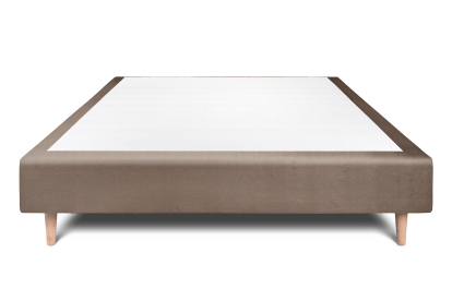 Sommier Tapissier 160x200 cm - H35 cm - Velours - Taupe
