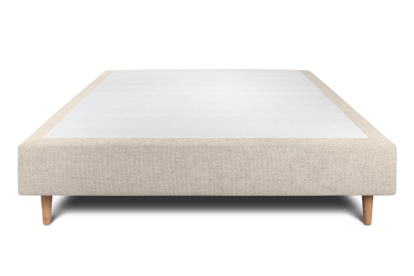 Sommier Tapissier 150x200 cm - H35 cm - Toile nattée - Beige clair