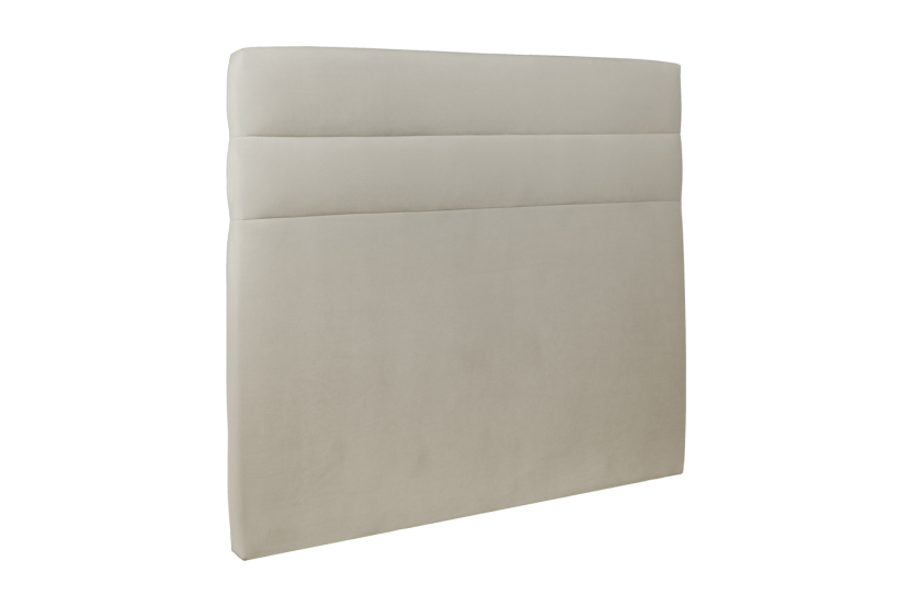 Tête de lit 180 cm Lignes - Tissu Velours Taupe