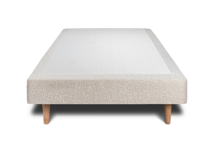 Ensemble Matelas Sommier 90x200 cm - Sommier Beige Clair (déjà monté) - Windsor