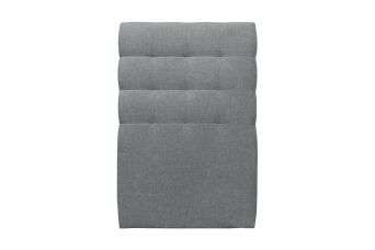 Tête de lit 90 cm Capitonnée - Tissu Toile Natté Gris Anthracite